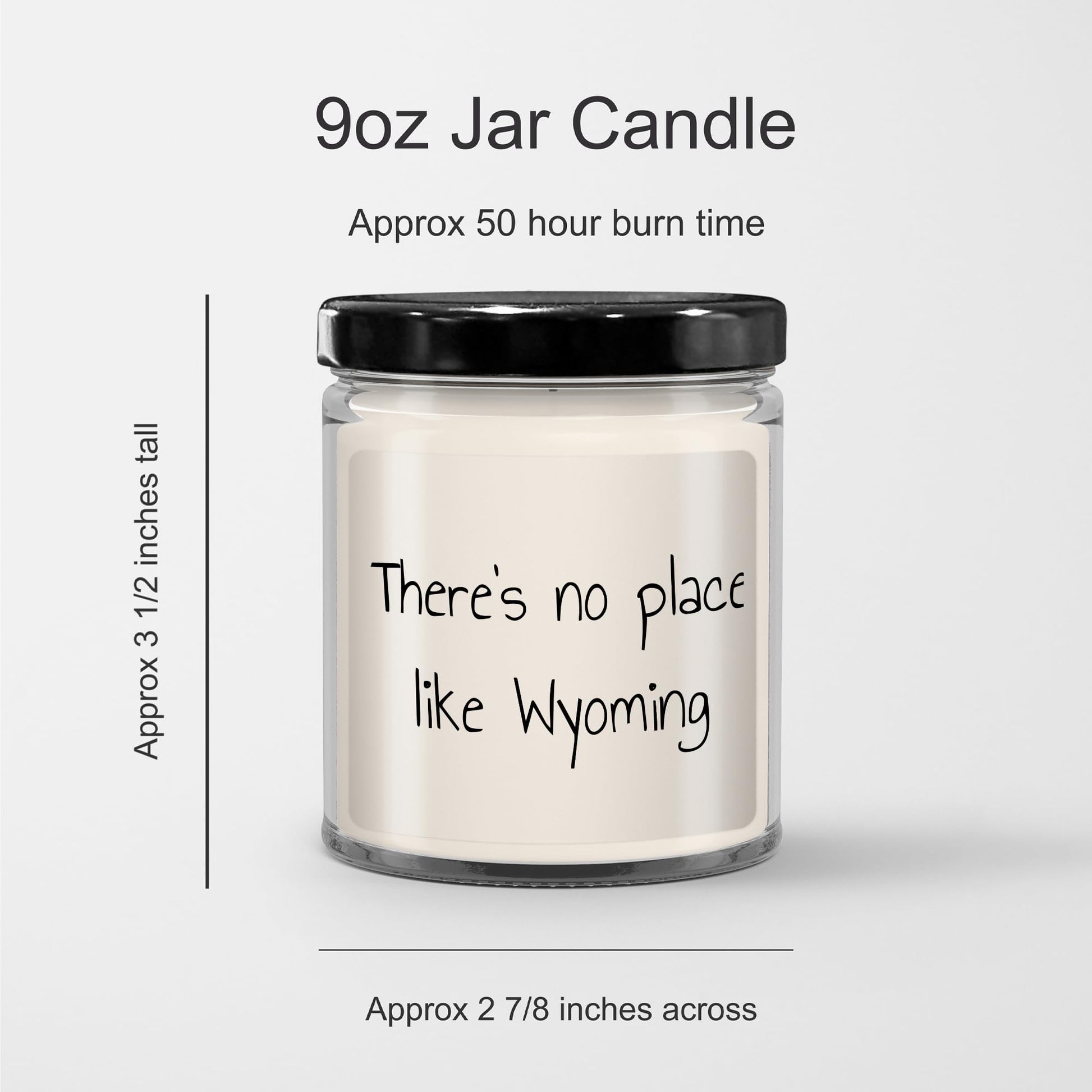 Wyoming's Best Kept Secret: 9oz Vanilla Soy Candle, There's No Place Like Wyoming - Mallard Moon Gift Shop