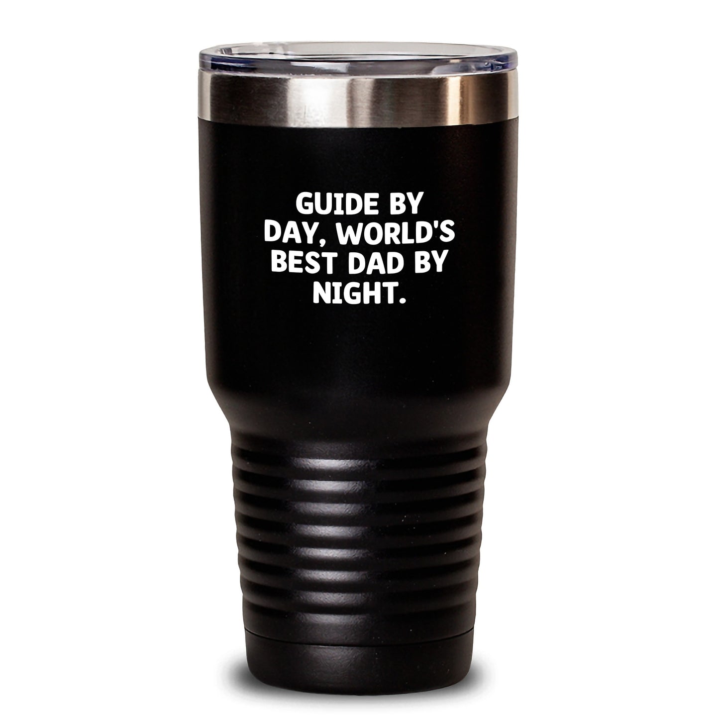 Funny Guide Gifts from Men to Guide, World's Best Dad By Night Tumbler, Birthday Unique Accents for Him - Main