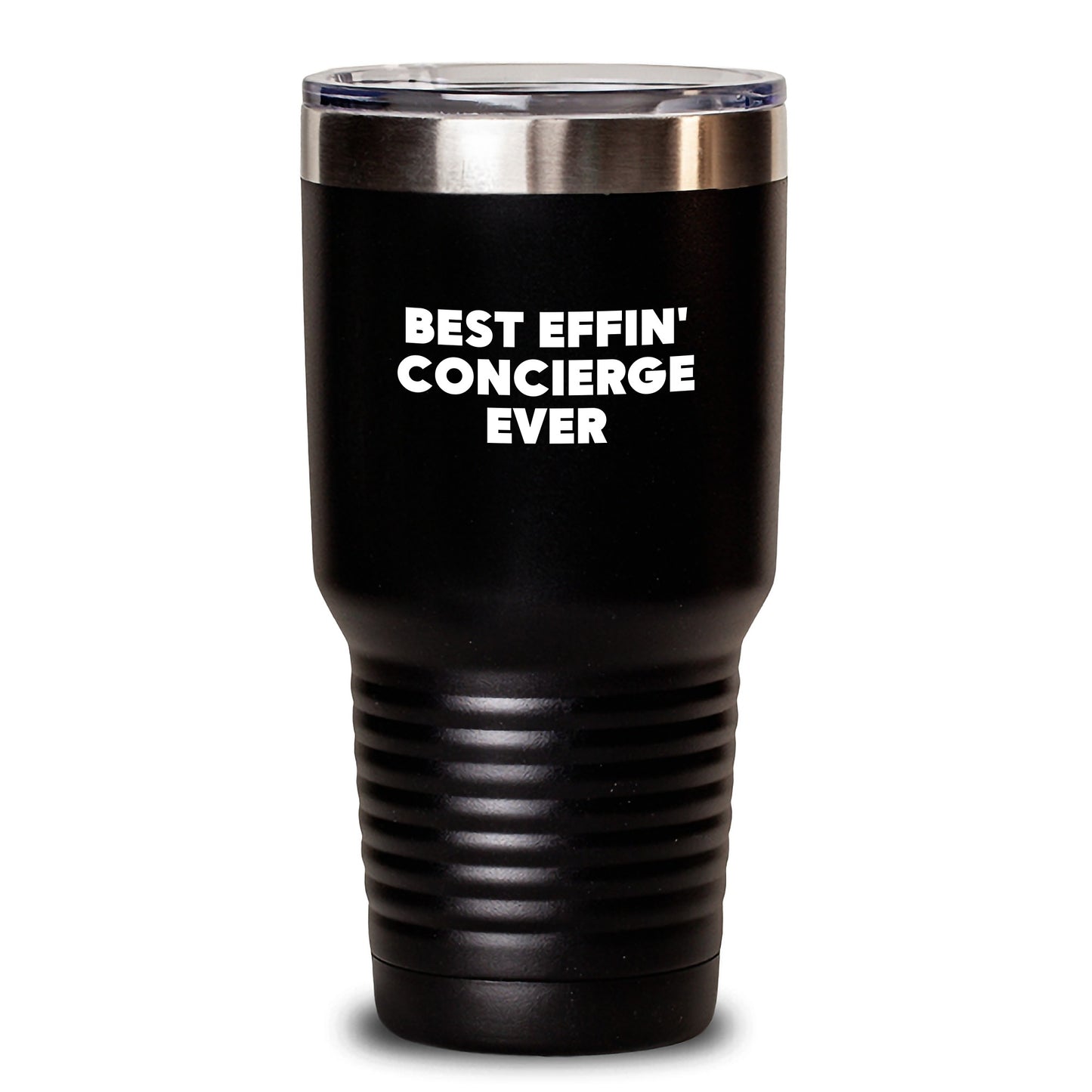 Funny Concierge Gifts from Men to Concierges for Christmas Unique Tumblers, Best Effin' Concierge Ever Tumbler, 20oz 30oz - Main
