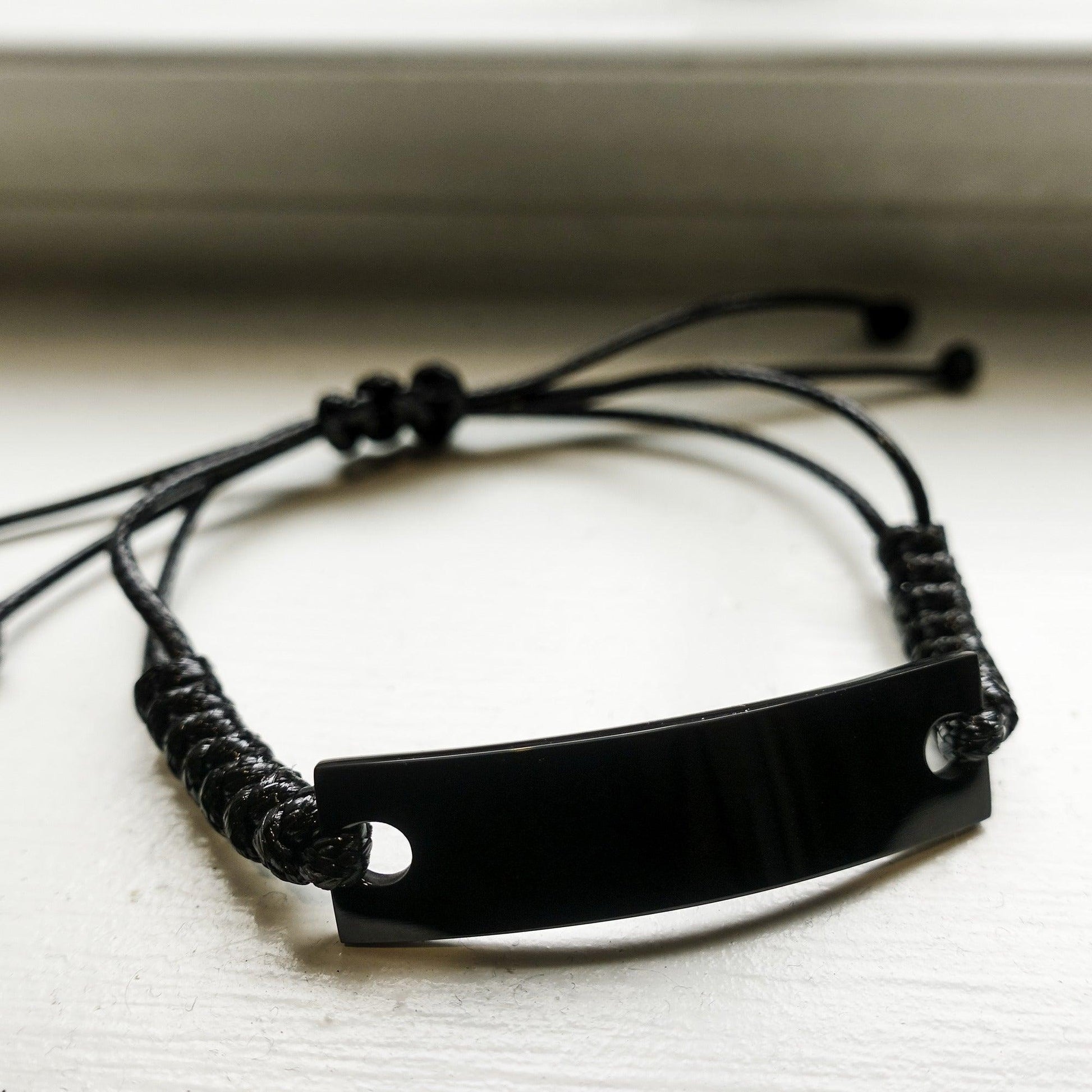 Stepbrother Black Rope Bracelet Gifts, To My Stepbrother You are braver than you believe, stronger than you seem, Inspirational Gifts For Stepbrother Engraved, Birthday, Christmas Gifts For Stepbrother Men Women - Mallard Moon Gift Shop