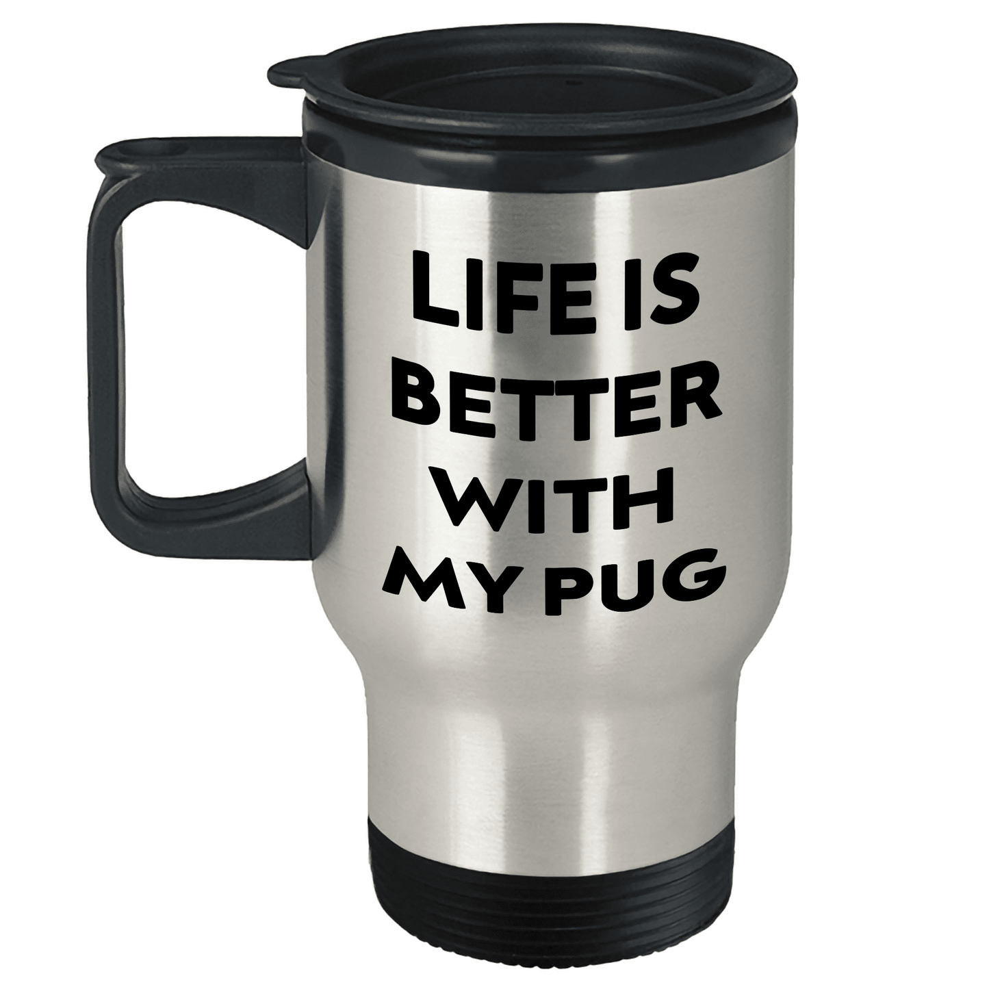 Pug Dog Travel Mug Gifts from Men to Pug Dog Lovers Mother's Day Unique Gifts - Mallard Moon Gift Shop