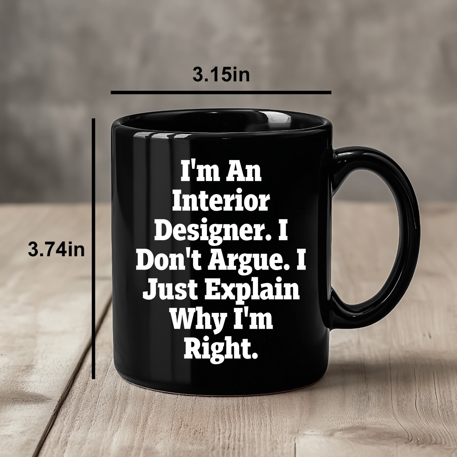 Funny Interior Designer Quotes Black Coffee Mugs Gifts from Friends and Family for Interior Designers Christmas Unique - Mallard Moon