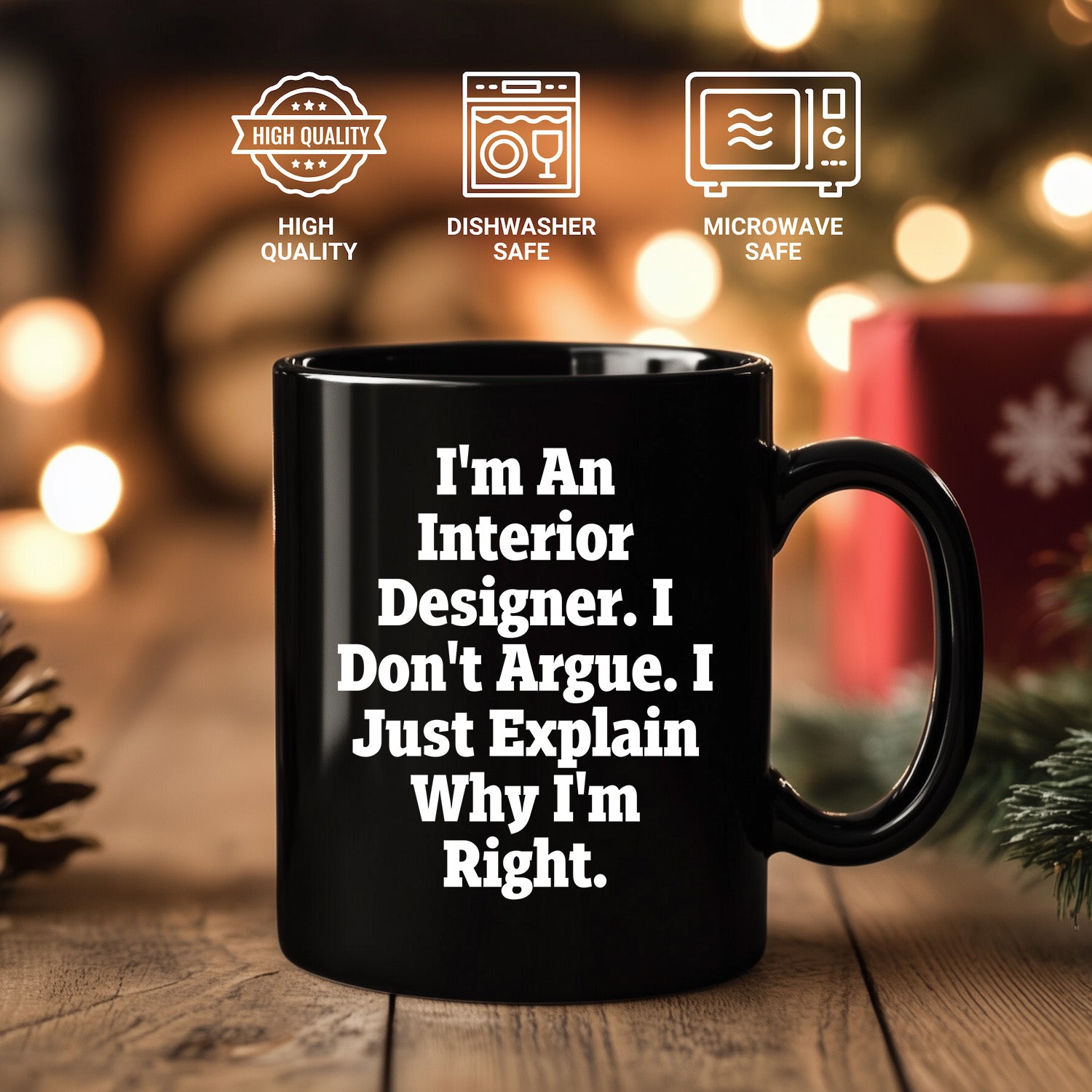 Funny Interior Designer Quotes Black Coffee Mugs Gifts from Friends and Family for Interior Designers Christmas Unique - Mallard Moon