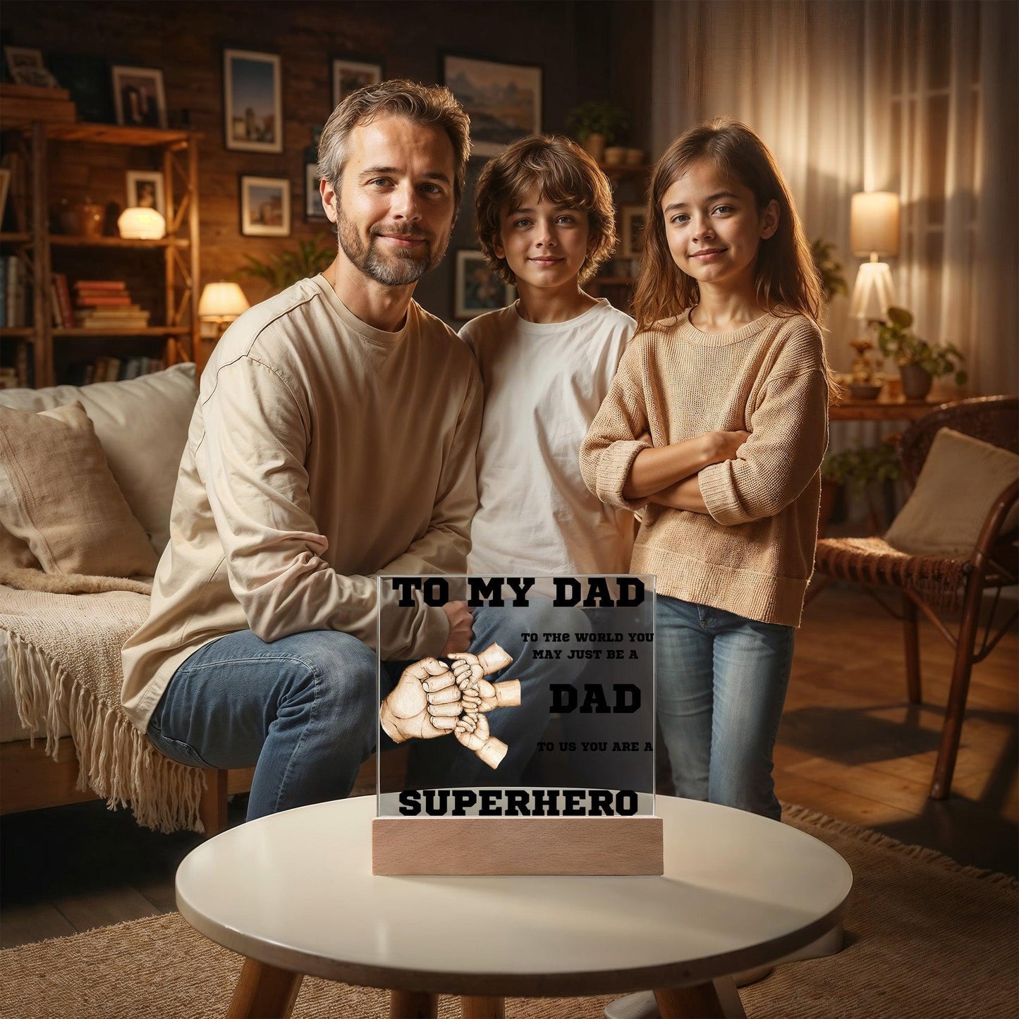 To My Dad You Are A Superhero Personalized Acrylic Plaque - Mallard Moon Gift Shop