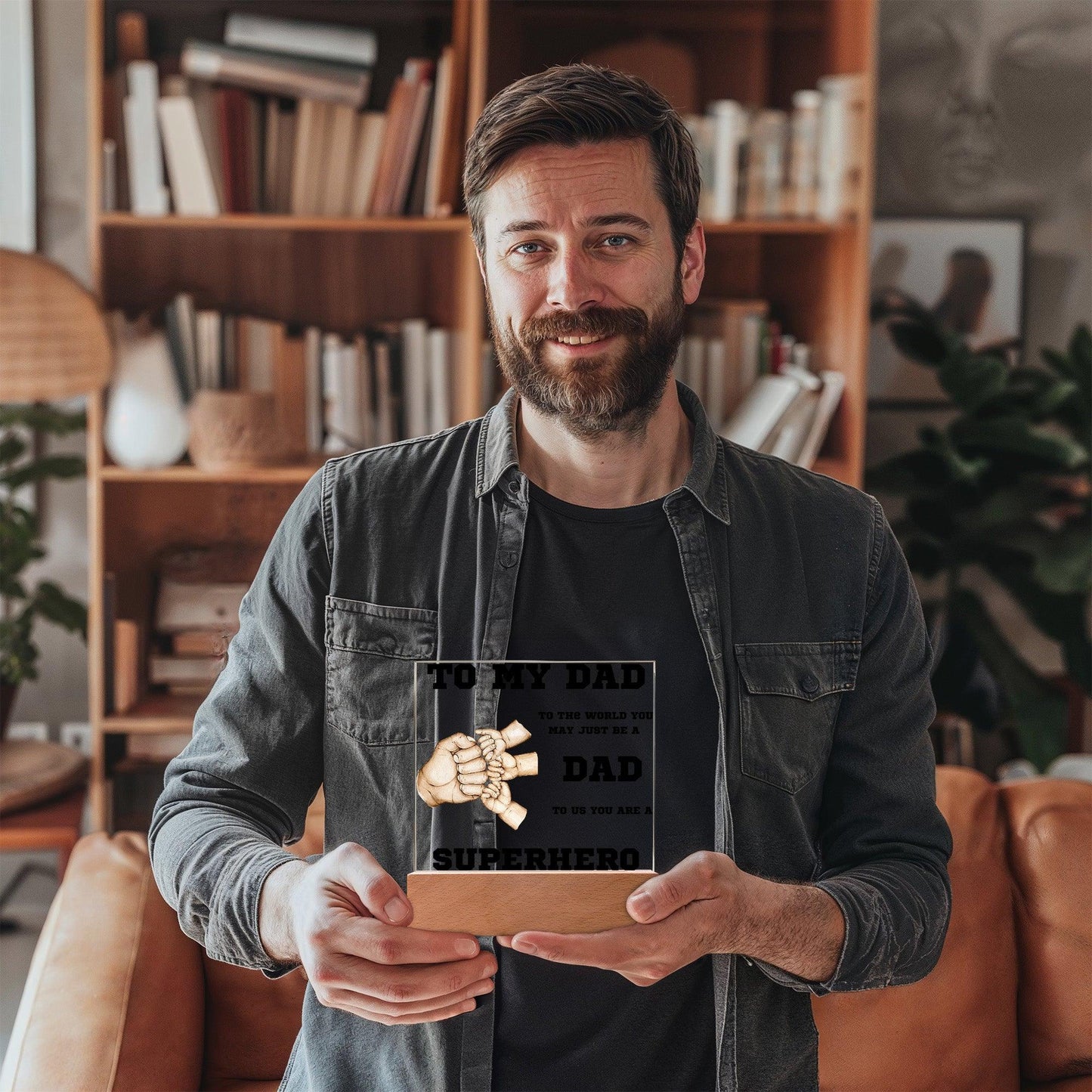 To My Dad You Are A Superhero Personalized Acrylic Plaque - Mallard Moon Gift Shop