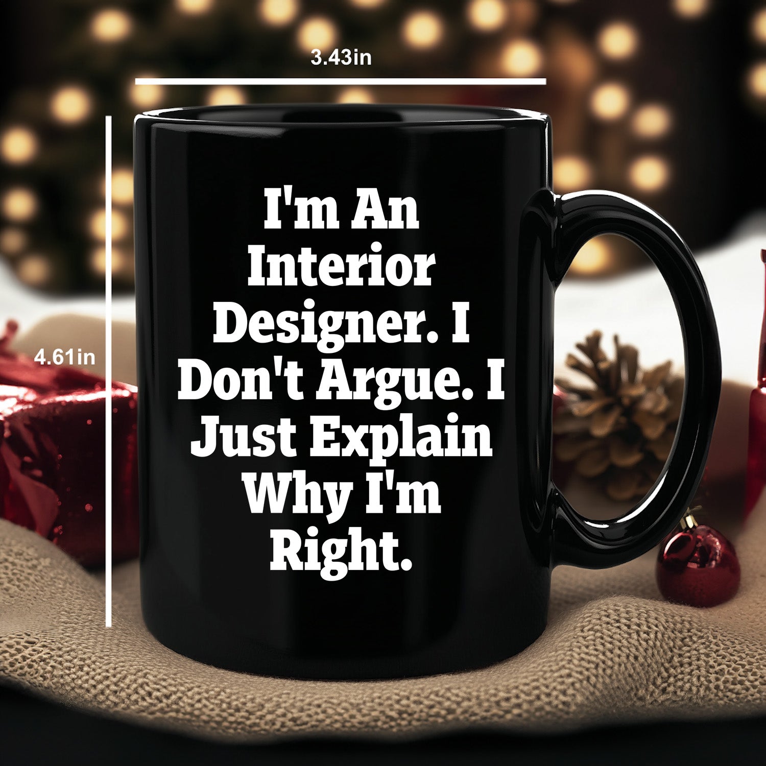 Funny Interior Designer Quotes Black Coffee Mugs Gifts from Friends and Family for Interior Designers Christmas Unique - Mallard Moon