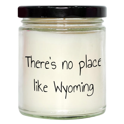 Wyoming's Best Kept Secret: 9oz Vanilla Soy Candle, There's No Place Like Wyoming - Mallard Moon Gift Shop