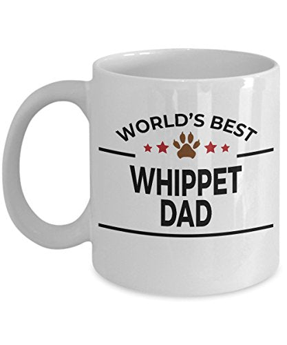 Spring Pet Products World's Best Whippet Dad Coffee Mug – Dog Lover Gift for Whippet Owners – Breed Trait Gift for Pet Parents - Mallard Moon Gift Shop