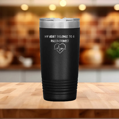 My Heart Belongs to a Phlebotomist – Stainless Steel Polar Tumbler 20oz - Mallard Moon Gift Shop