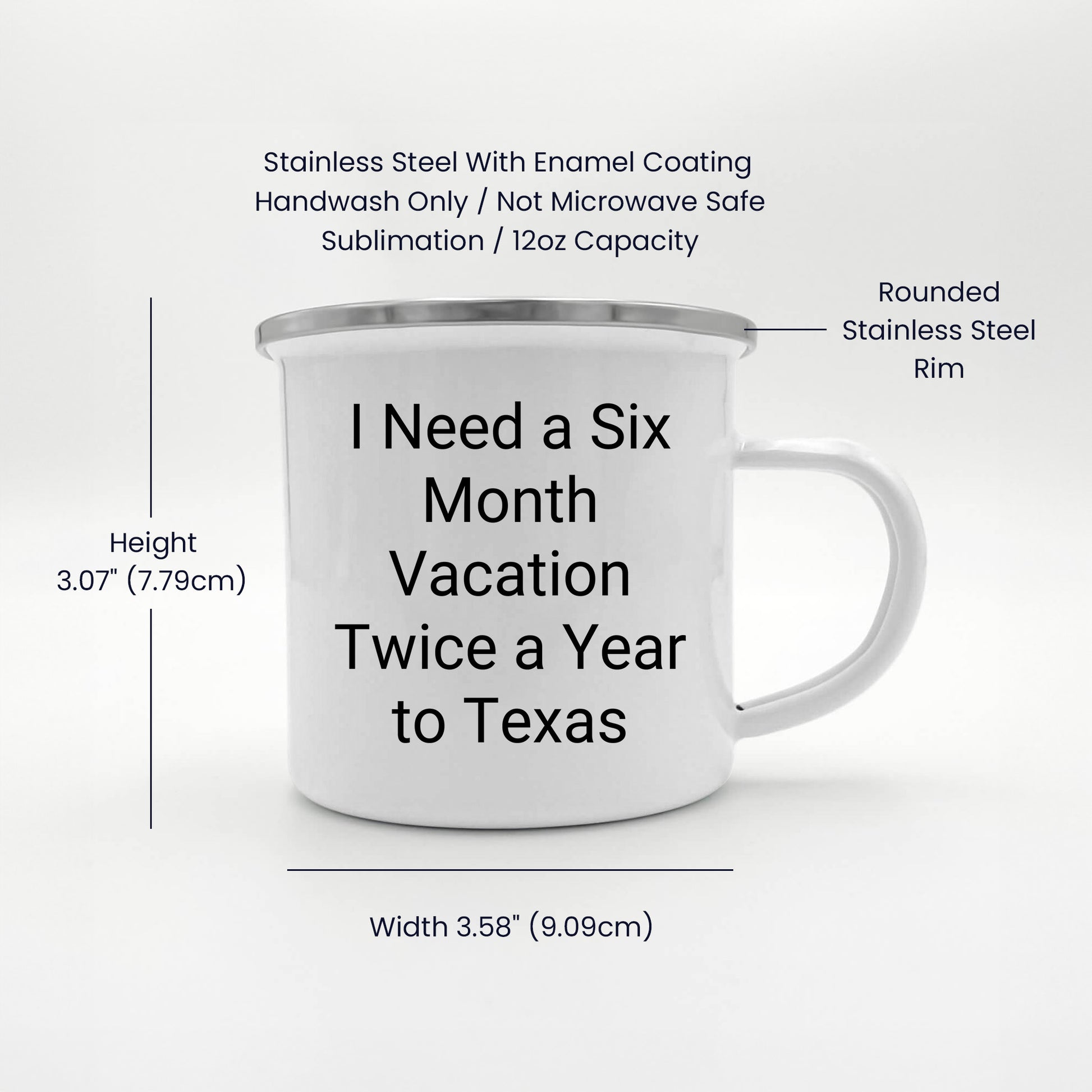 Six Month Vacation Twice a Year to Texas Camping Mug, Funny Quote, Texas Gifts from Friends or Family, Christmas Unique Gifts - Mallard Moon