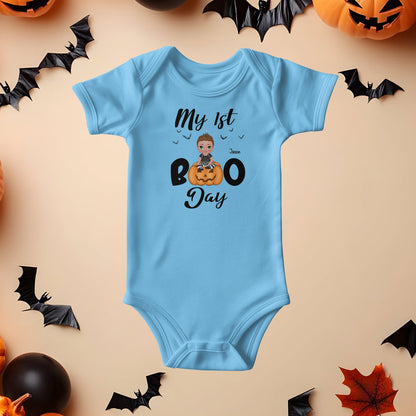 Halloween Baby Bodysuit - My First Boo Day Personalized Boy or Girl Gerber Onesie - Mallard Moon Gift Shop