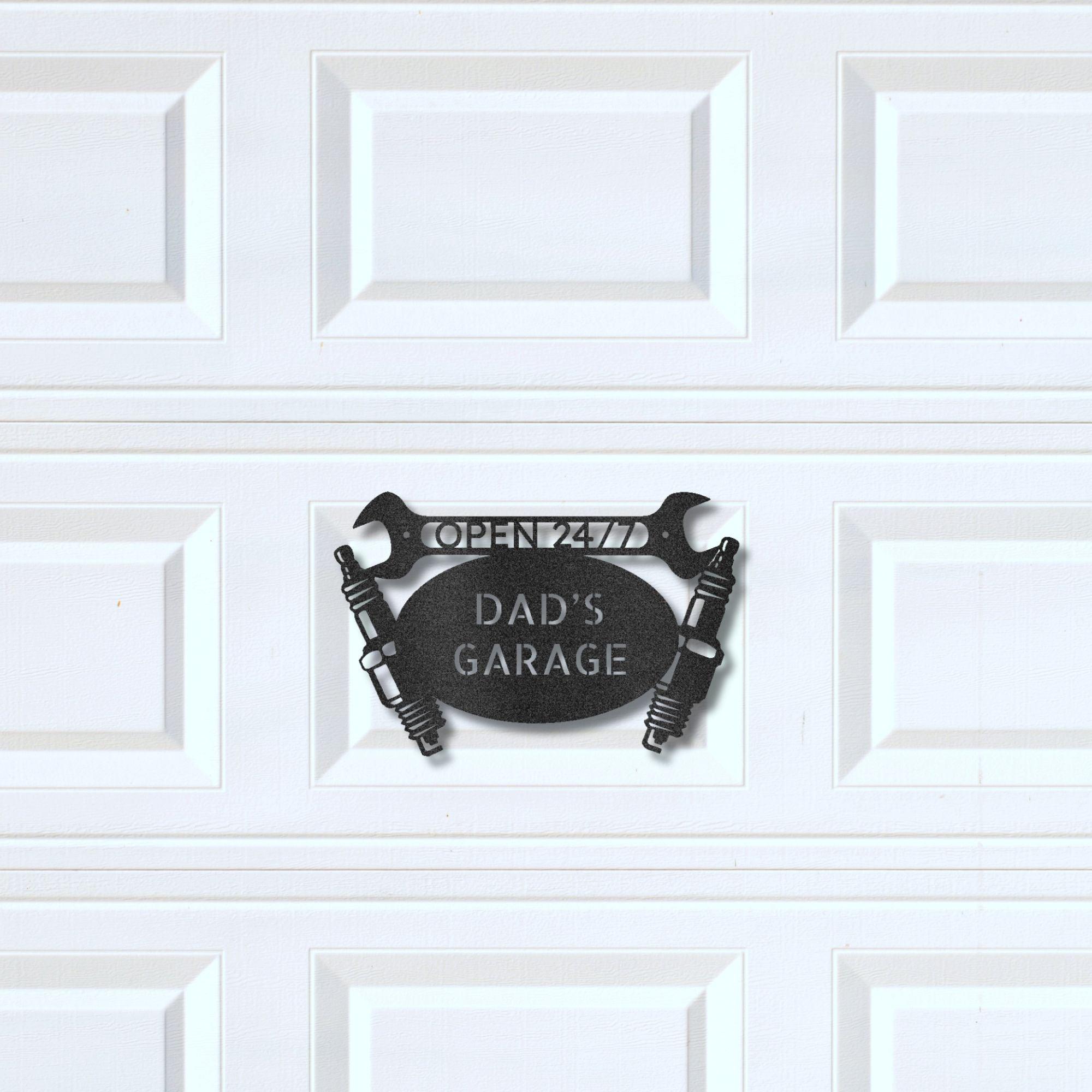 Garage Auto Mechanic Personalized Metal Art Wall Sign - Mallard Moon Gift Shop