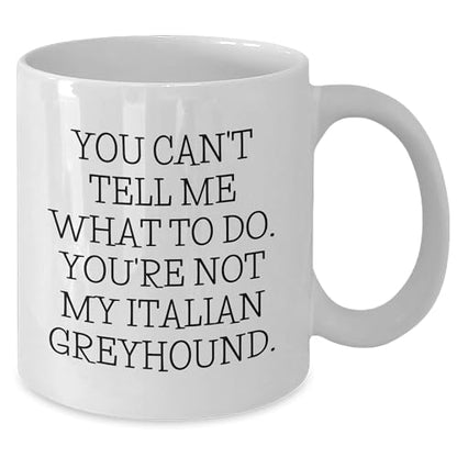 Spring Pet Products Italian Greyhound Dog Lovers Funny Mugs Gifts from Family for Men Women Friends Coworkers, You Can't Tell Me What To Do. You're Not My Italian Greyhound. - Mallard Moon Gift Shop