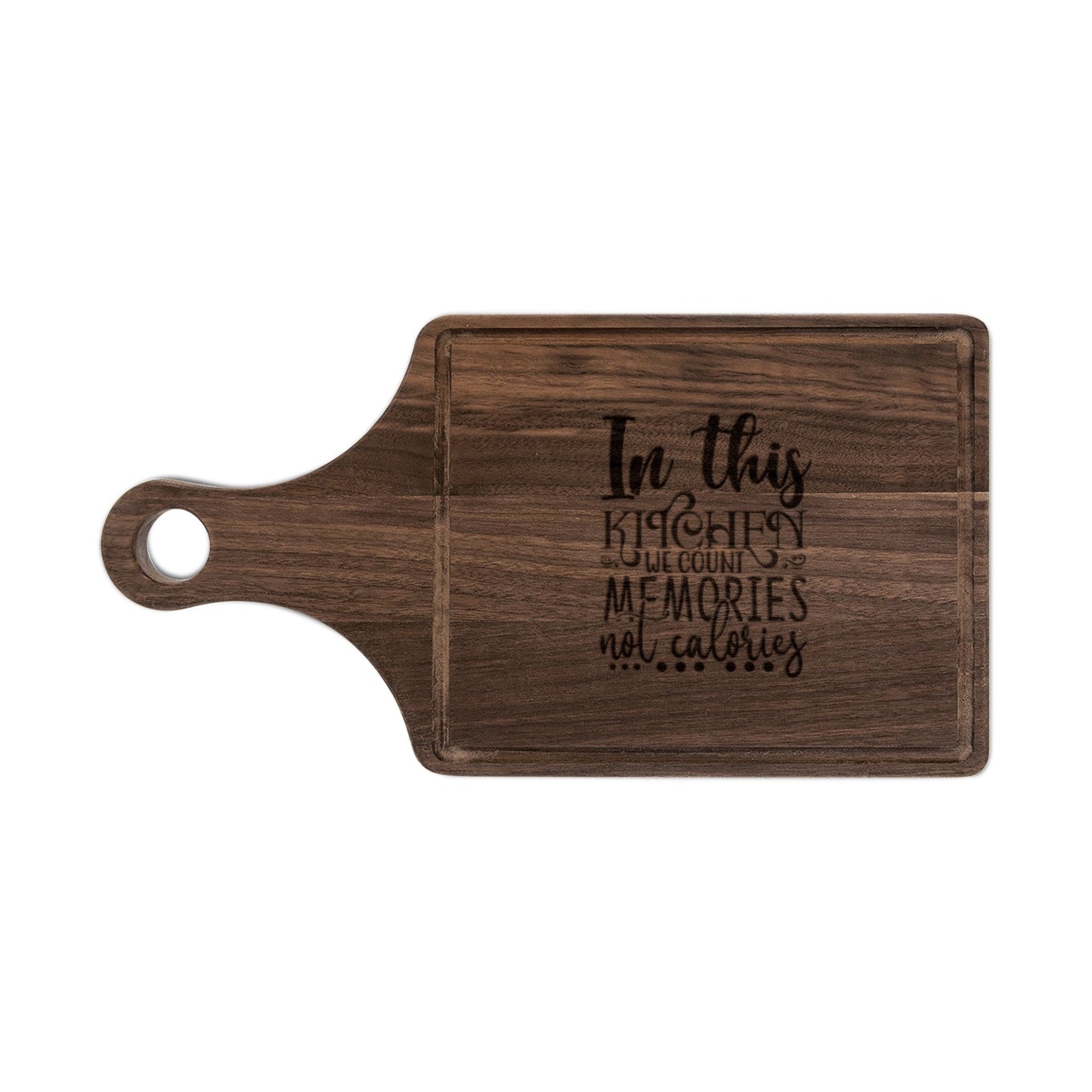 Engraved Wooden Cutting Board — "In This Kitchen Memories Are Made"