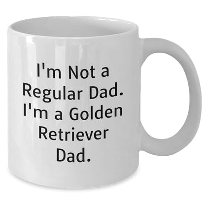 Golden Retriever Dad Funny Quote White Coffee Mug, Gifts for Golden Retriever Dog Lovers from Men, Women, Family - Birthday Unique Gifts - Mallard Moon Gift Shop