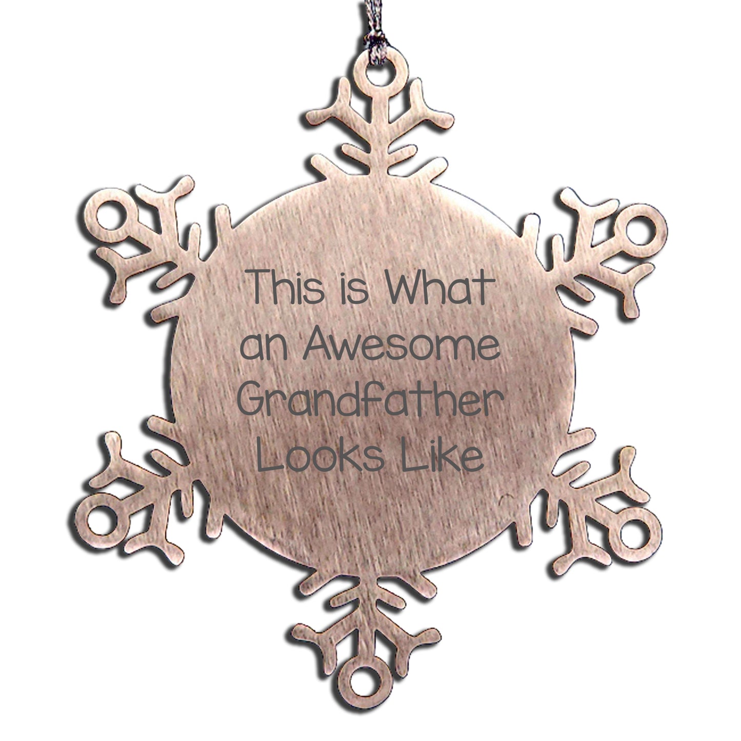 Funny Grandfather Gifts from Men to Awesome Grandfathers - Snowflake Ornament for Christmas