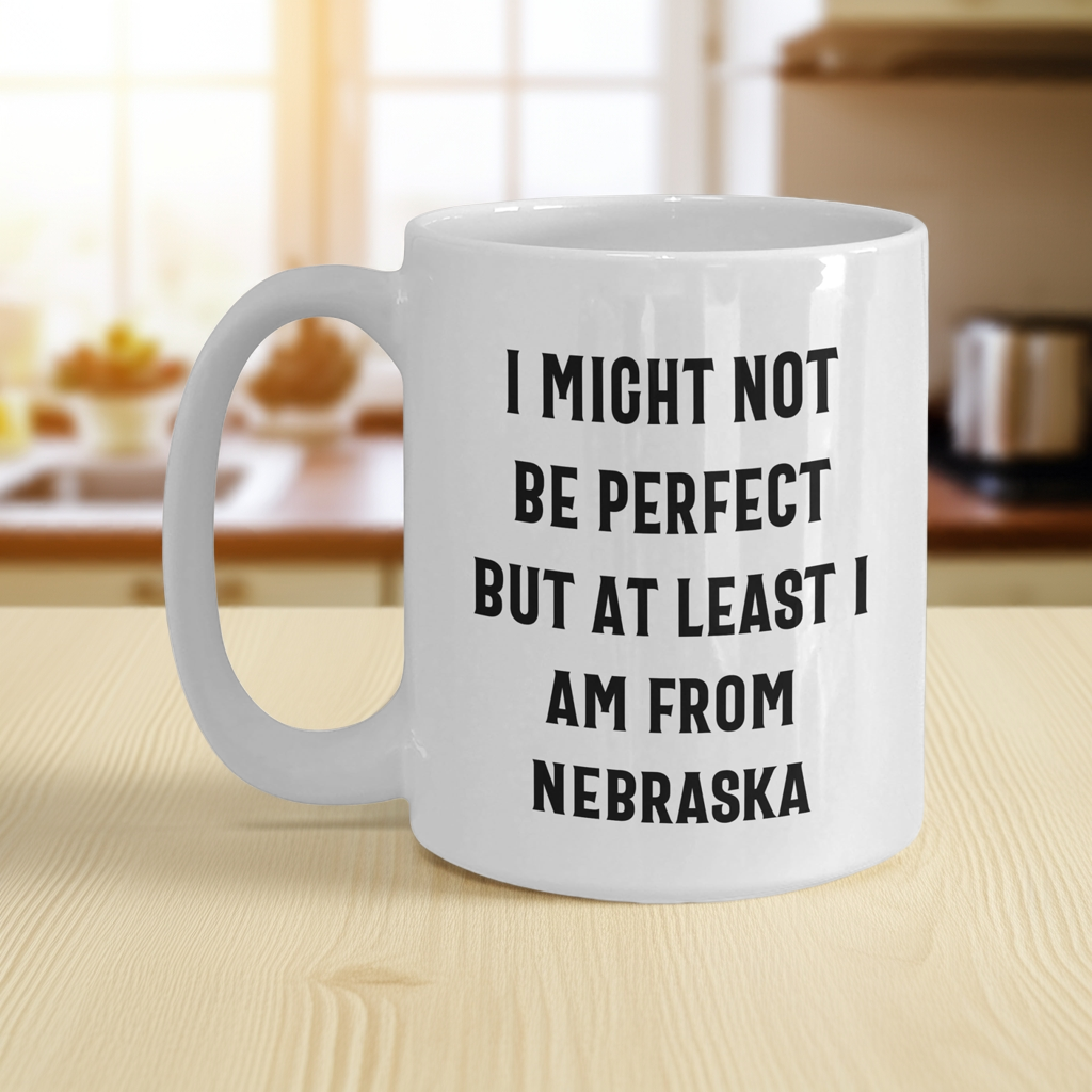 Funny Nebraska Quotes White Coffee Mug Gifts from Men to Nebraska Women for Mother's Day Unique Gifts - Mallard Moon Gift Shop