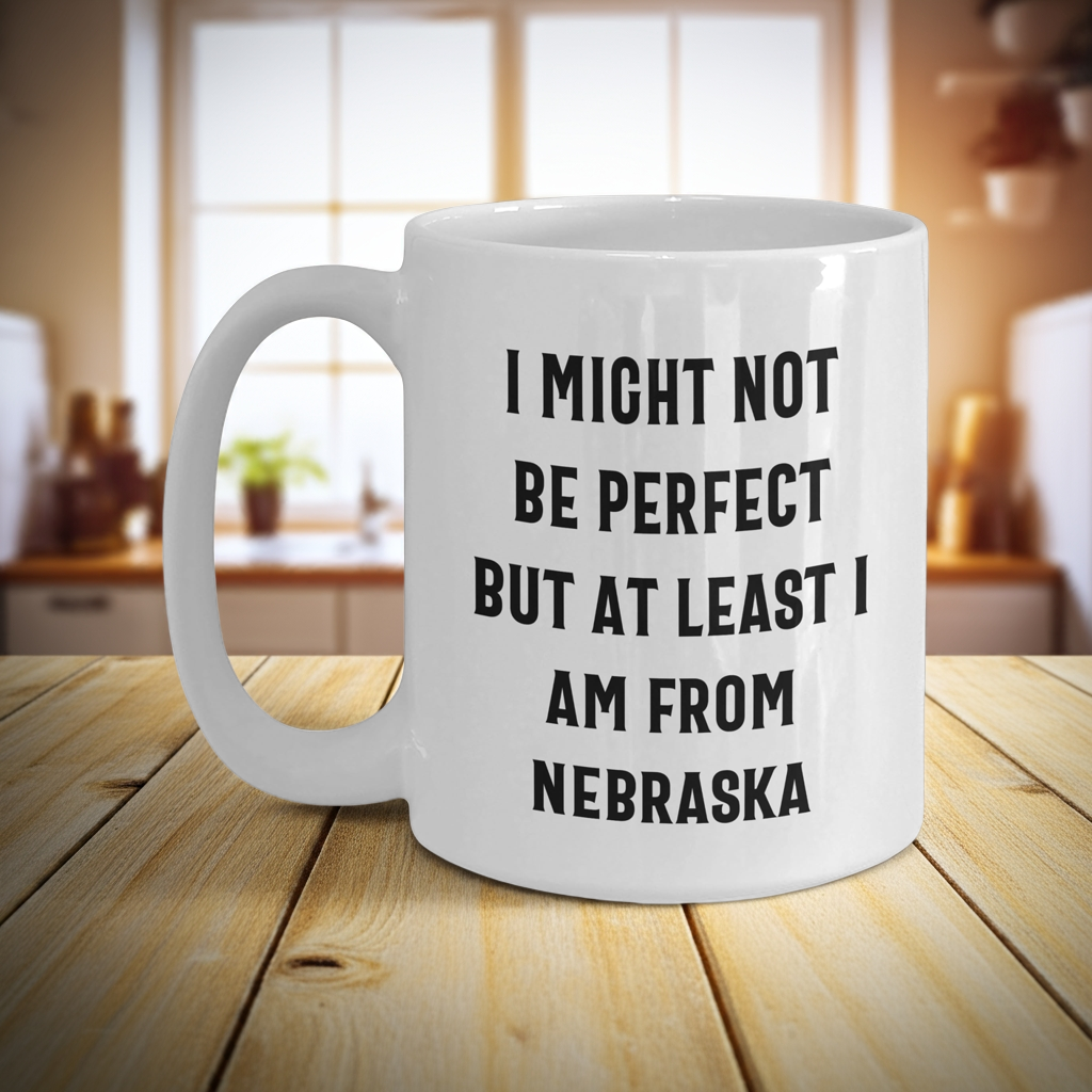 Funny Nebraska Quotes White Coffee Mug Gifts from Men to Nebraska Women for Mother's Day Unique Gifts - Mallard Moon Gift Shop