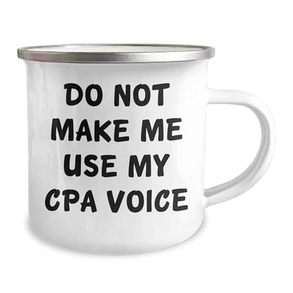 Funny CPA Quotes Gifts for Fellow Accountants on Valentine's: Unique 12oz Camping Mugs for CPA Lovers and Bankers, Enamel Coated Stainless Steel - Mallard Moon Gift Shop