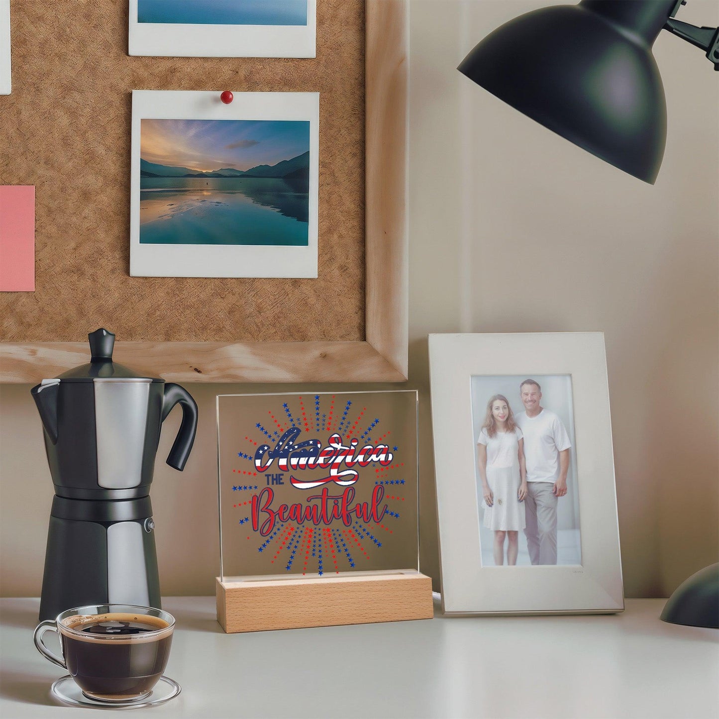 America the Beautiful Patriotic Acrylic Plaque - Mallard Moon Gift Shop