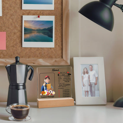 First Day of School Personalized Photo Acrylic Keepsake Plaque - Mallard Moon Gift Shop