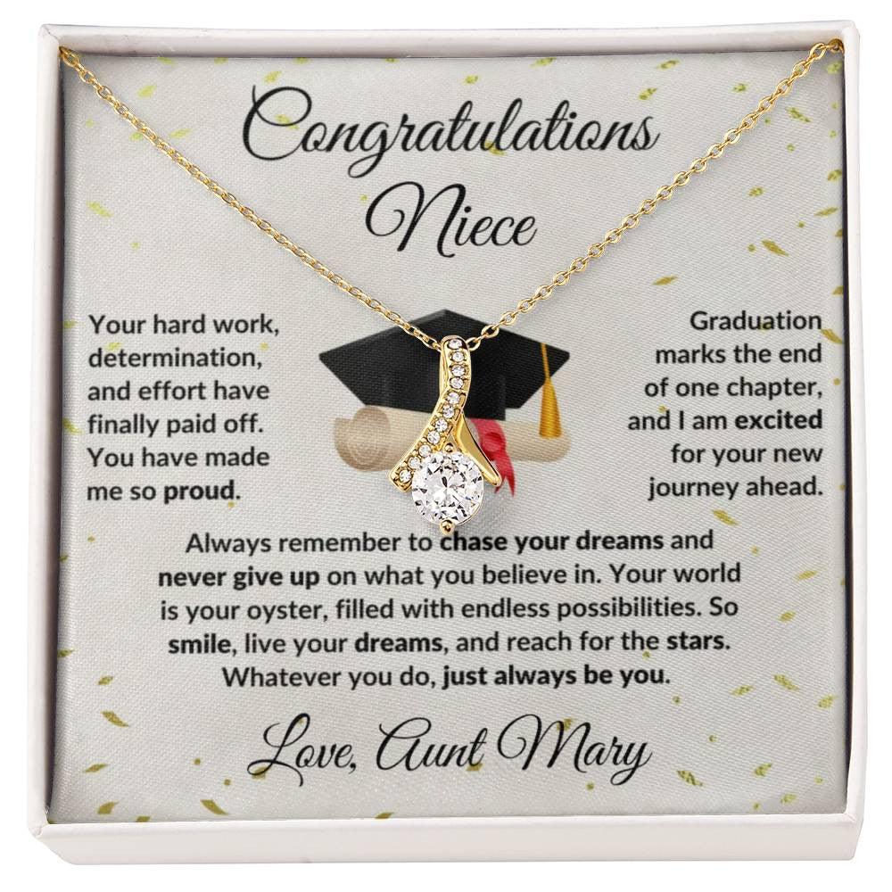 Niece Class of 2024 Graduation Gift from Aunt Alluring Beauty Pendant Necklace - Mallard Moon Gift Shop