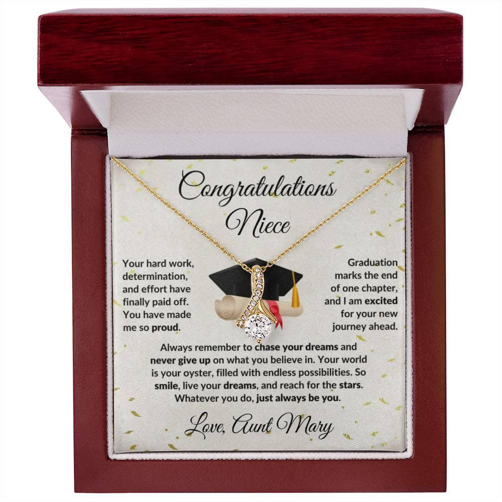 Niece Class of 2024 Graduation Gift from Aunt Alluring Beauty Pendant Necklace - Mallard Moon Gift Shop