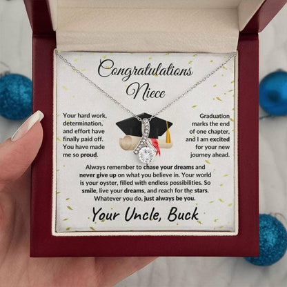 Niece Graduation Gift from Uncle Pendant Necklace - Mallard Moon Gift Shop