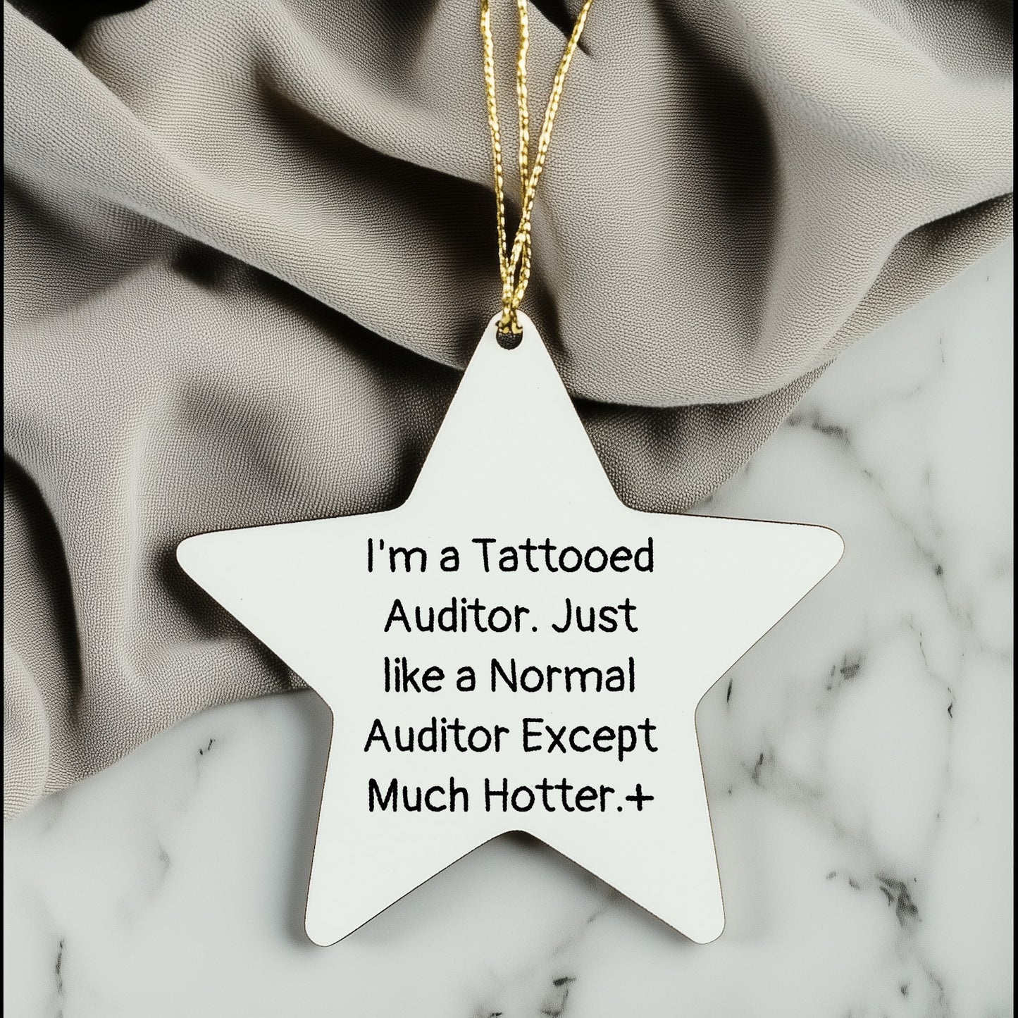Auditor Gifts, Funny Quote Star Ornament, Gifts from Men to Coworkers, Perfect Christmas Unique Gifts for Auditor Friends