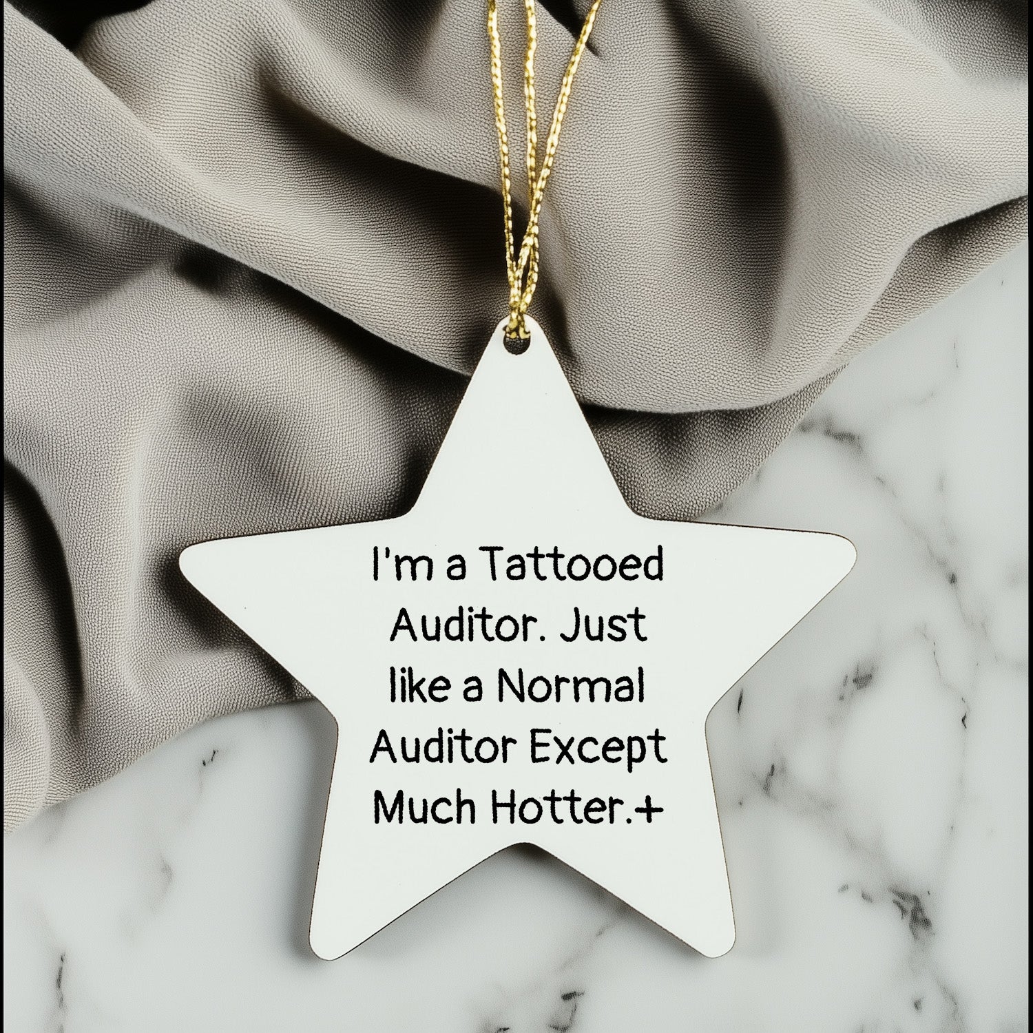 Auditor Gifts, Funny Quote Star Ornament, Gifts from Men to Coworkers, Perfect Christmas Unique Gifts for Auditor Friends