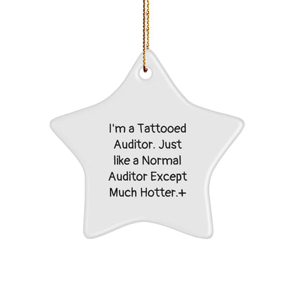 Auditor Gifts, Funny Quote Star Ornament, Gifts from Men to Coworkers, Perfect Christmas Unique Gifts for Auditor Friends