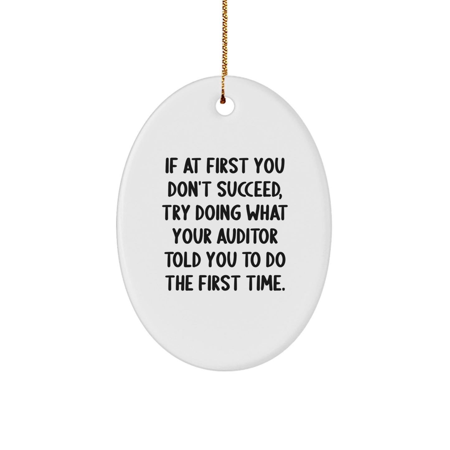 Auditor Oval Ornament Funny Quote Gifts from Friends, Gifts for Auditor, Christmas Unique Gifts