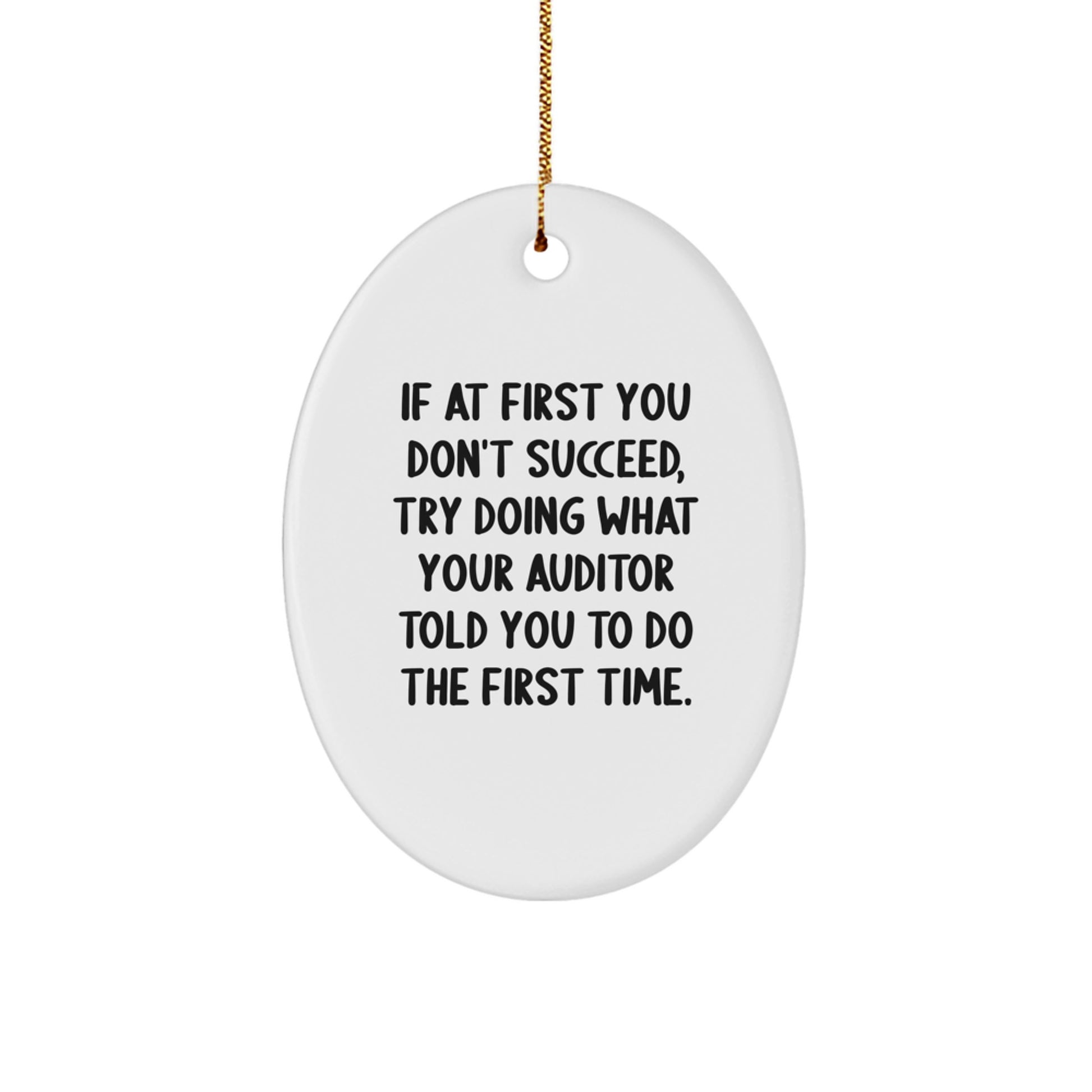 Auditor Oval Ornament Funny Quote Gifts from Friends, Gifts for Auditor, Christmas Unique Gifts