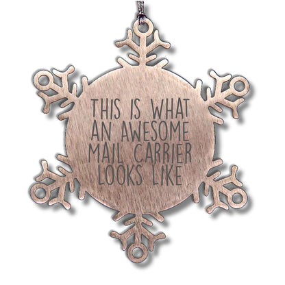 Awesome Mail Carrier Gifts from Friends and Family - Inspirational Snowflake Ornament for Christmas
