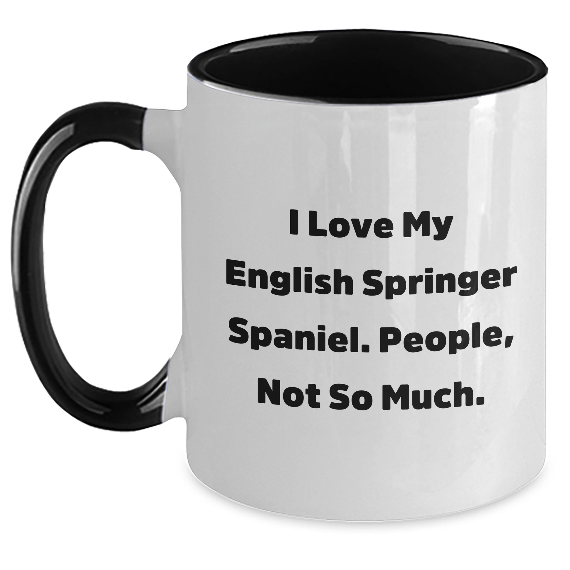 English Springer Spaniel Dog Lovers Funny Gifts from Friends for Father's Day Unique Two Tone Coffee Mugs - Main
