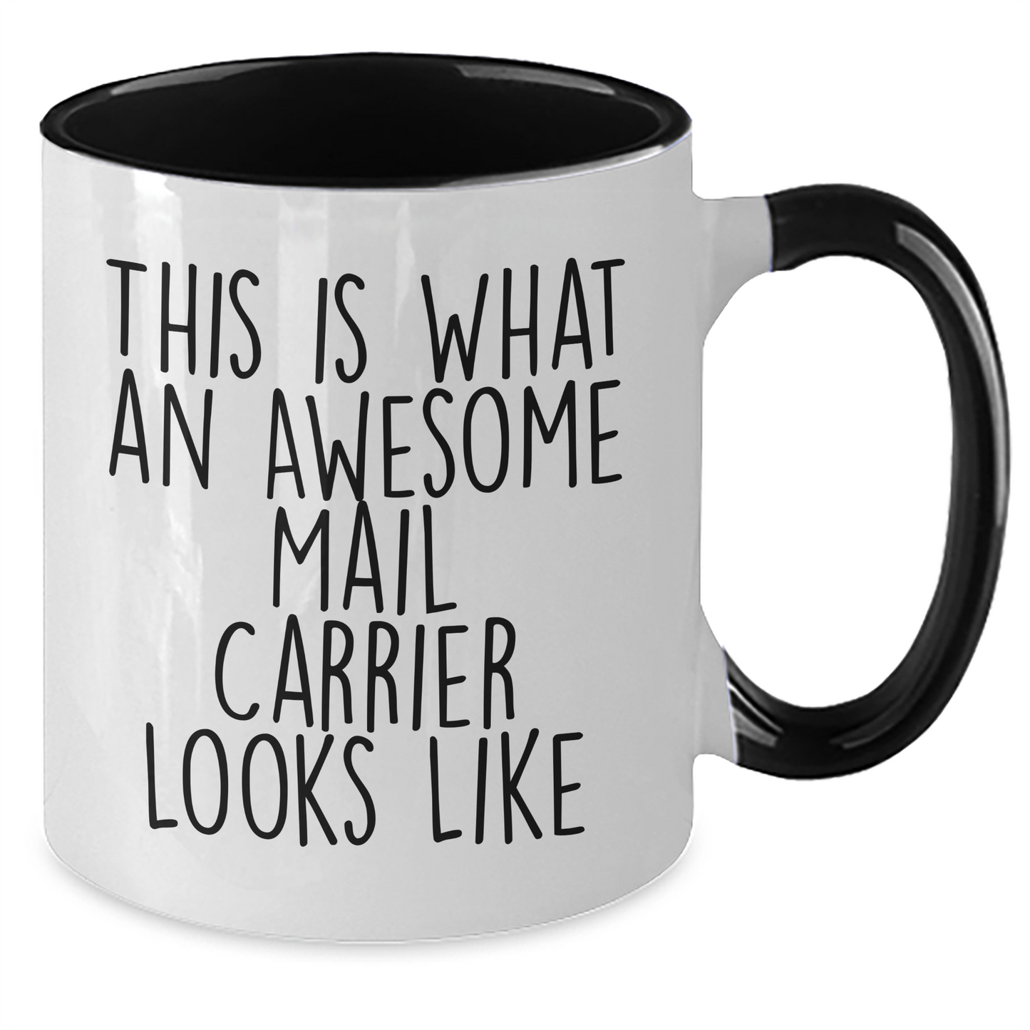 Funny Mail Carrier Gifts from Men - This Is What An Awesome Mail Carrier Looks Like Two Tone Coffee Mug for Father's Day - Additional