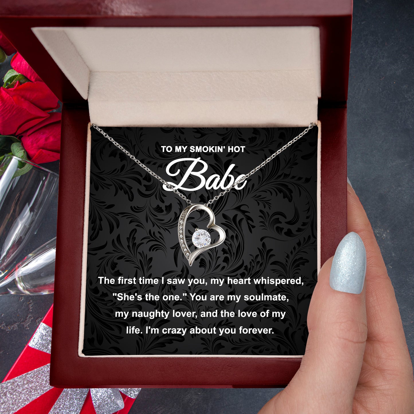 Soulmate Gift - My Naughty Lover and Love of My Life - Forever Love Pendant Necklace - Mallard Moon Gift Shop