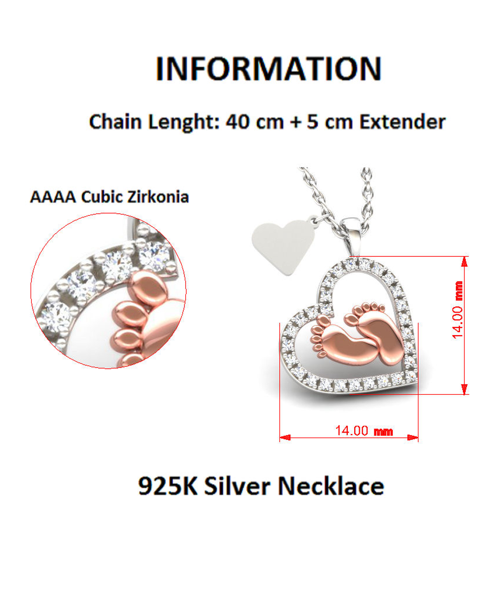 Gift for Mom-to-Be Pregnancy Baby Feet Necklace - Mallard Moon Gift Shop