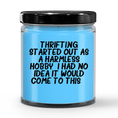 Thrifting Delight, Gifts for Friends, Thrifting Enthusiasts, Birthday, Holidays, Special Occasions, Quote Inspired Scented Soy Candle - Mallard Moon Gift Shop