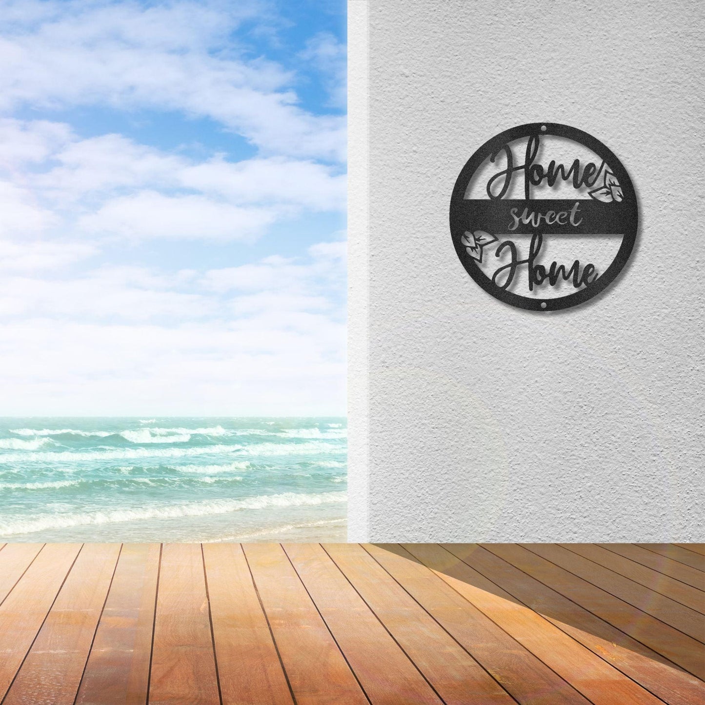 Home Sweet Home Metal Art Wall Sign - Mallard Moon Gift Shop