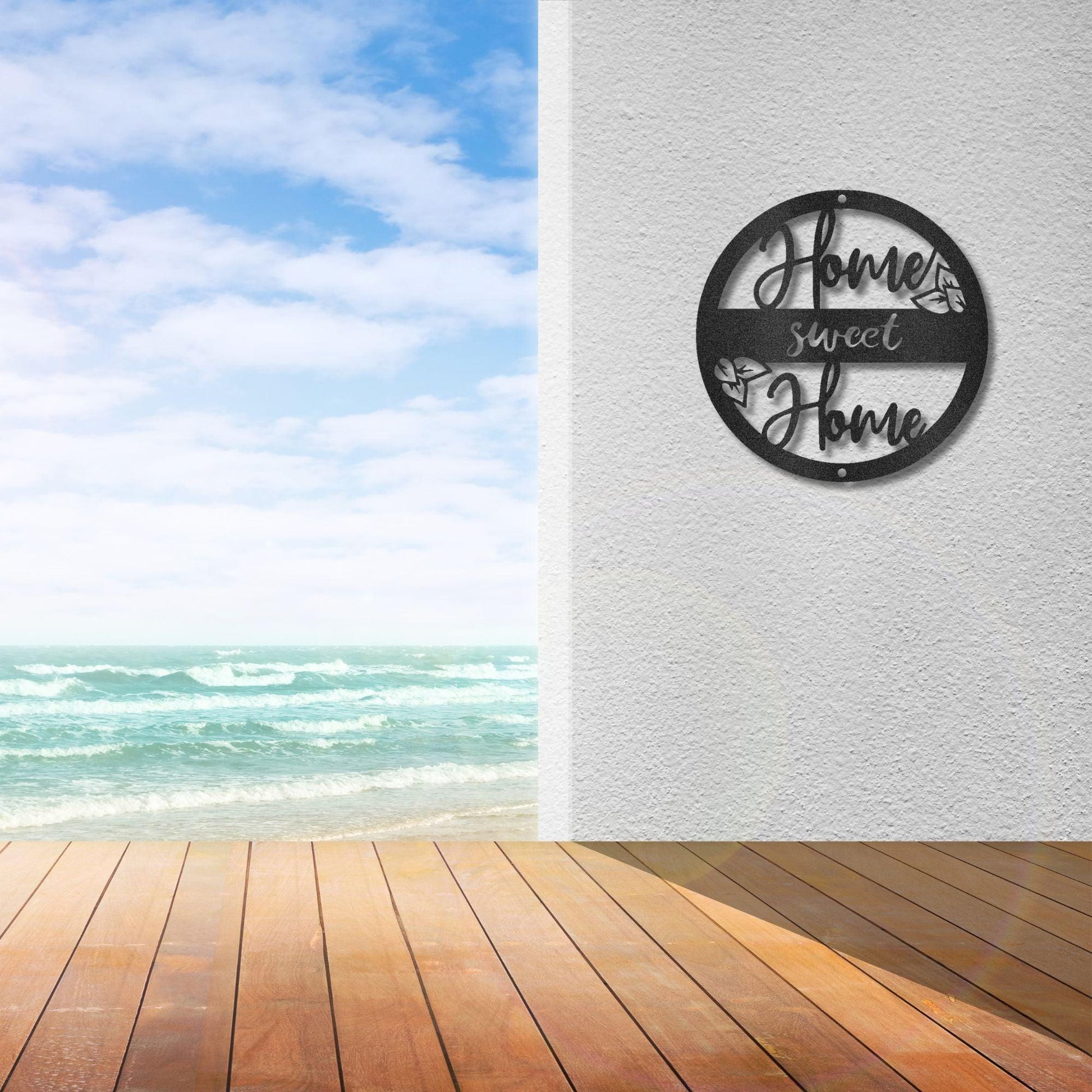 Home Sweet Home Metal Art Wall Sign - Mallard Moon Gift Shop