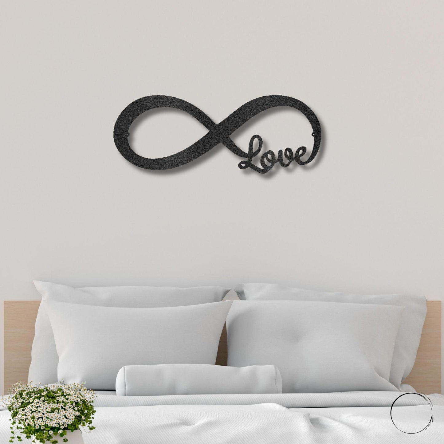 Infinite Love Steel Wall Sign Metal Art Valentine Wedding Anniversary Gift - Mallard Moon Gift Shop