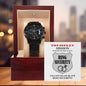 Gift for Best Man Top Secret Mission Ring Security Wedding Party Invite Black Chronograph Watch - Mallard Moon Gift Shop