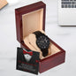 Best Man Wedding Proposal - Do You Want the Job - Black Chronograph Watch - Mallard Moon Gift Shop