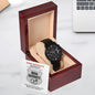 Gift for Best Man Top Secret Mission Ring Security Wedding Party Invite Black Chronograph Watch - Mallard Moon Gift Shop