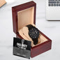 Best Man Proposal Wedding Invite - Called to Duty - Time to Suit Up - Black Chronograph Watch - Mallard Moon Gift Shop