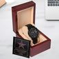 Husband Wedding Day Gift-Best Man-Star Of Fame-Black Chronograph Watch - Mallard Moon Gift Shop