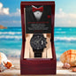 Best Man Wedding Proposal - Do You Want the Job - Black Chronograph Watch - Mallard Moon Gift Shop