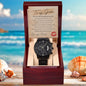 Gift to the Groom - Side by Side, Just You and Me - Black Chronograph Watch - Mallard Moon Gift Shop