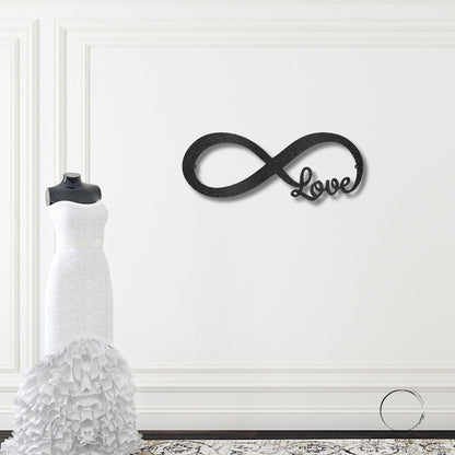 Infinite Love Steel Wall Sign Metal Art Valentine Wedding Anniversary Gift - Mallard Moon Gift Shop